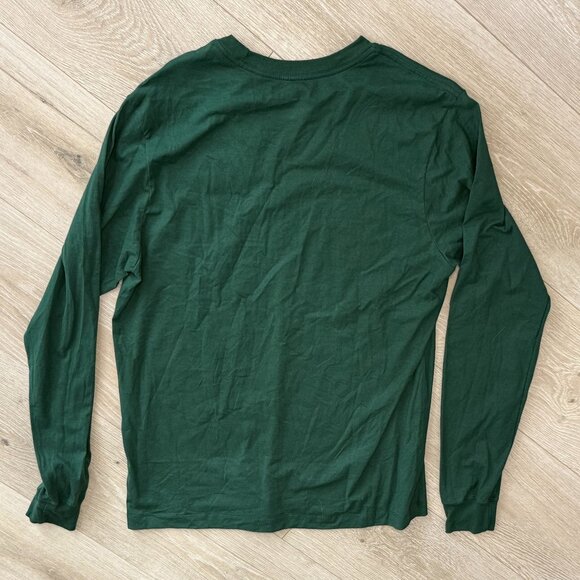 Nike Green Long Sleeve Tee with Retro Logo Patch (Size S) - Picture 1 of 2